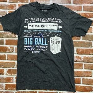 Dr Who Men's Gray T-Shirt Description of Time